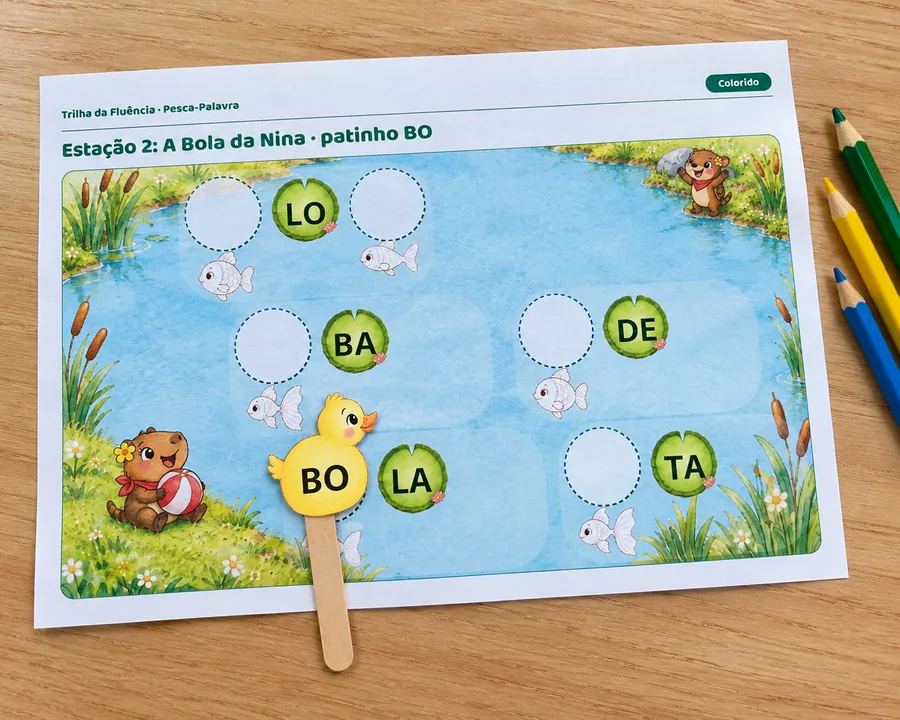 Lagoa da Estação 2 com o patinho BO no palito